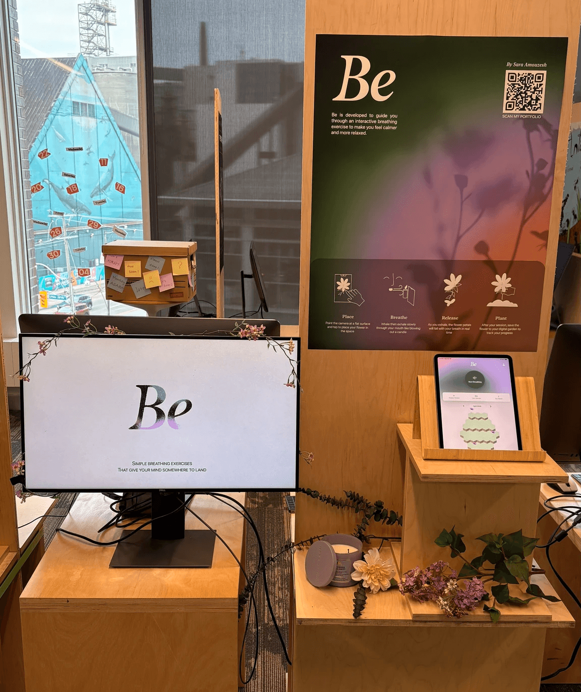 Be setup at YES!26 — poster, promo video, working iPad demo