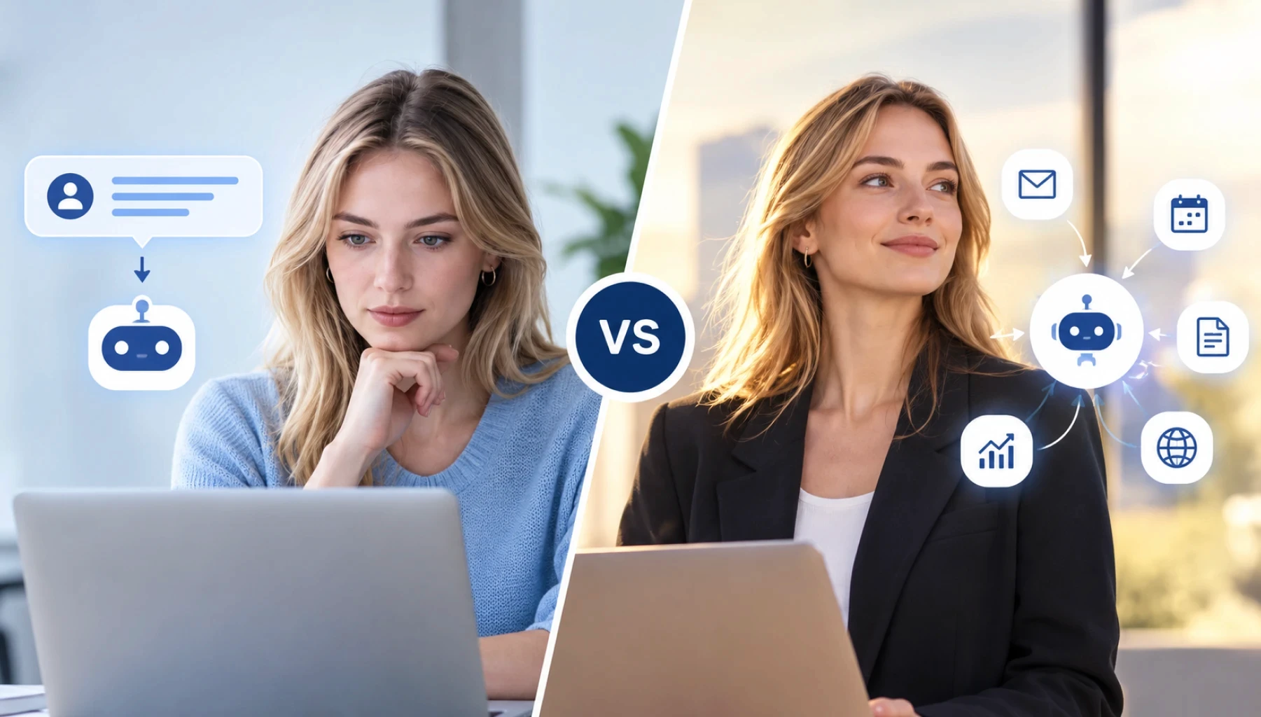 AI agent vs AI assistant difference explained for business in 2026