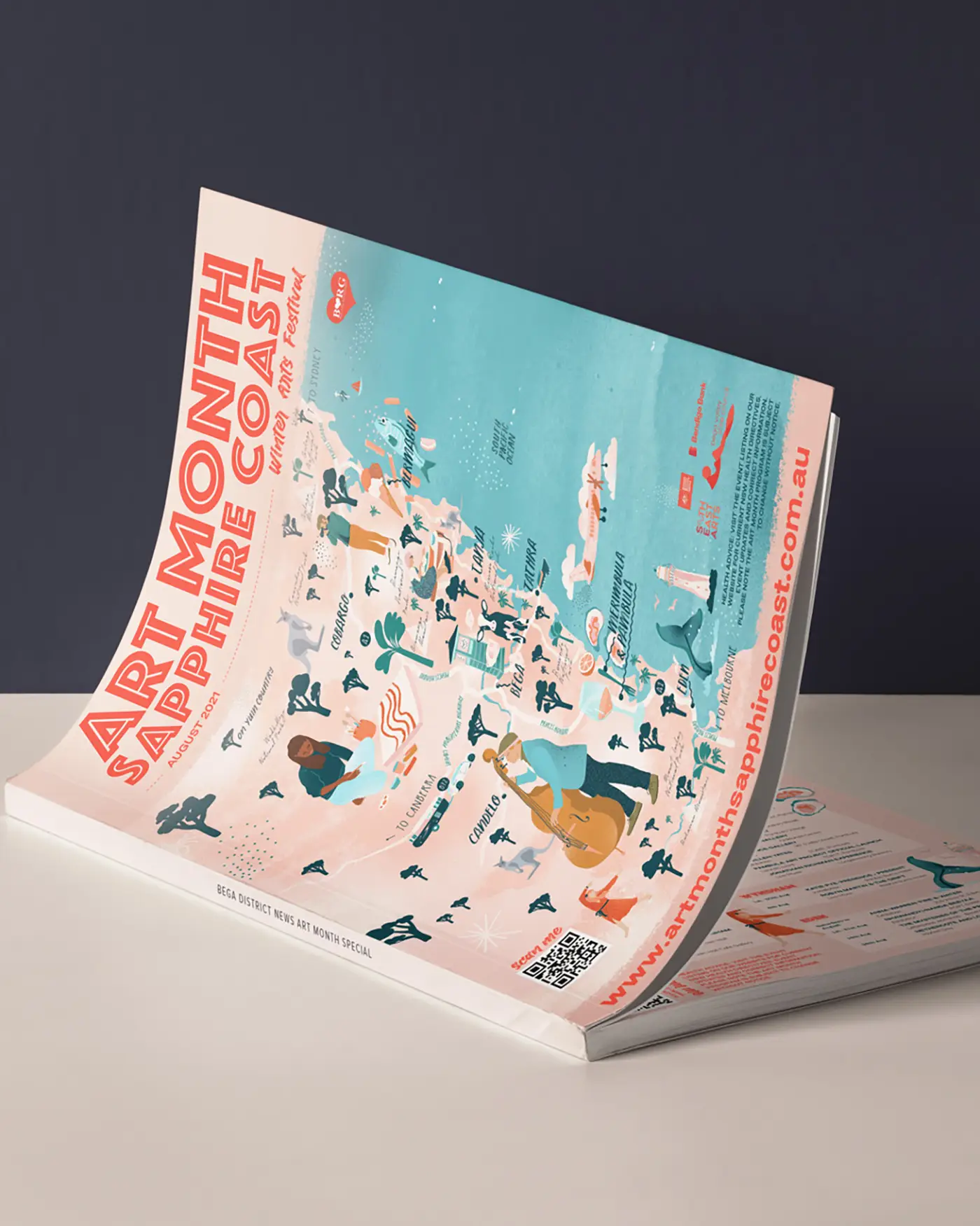 Four Winds festival campaign poster with illustrated hero artwork and brand typography.
