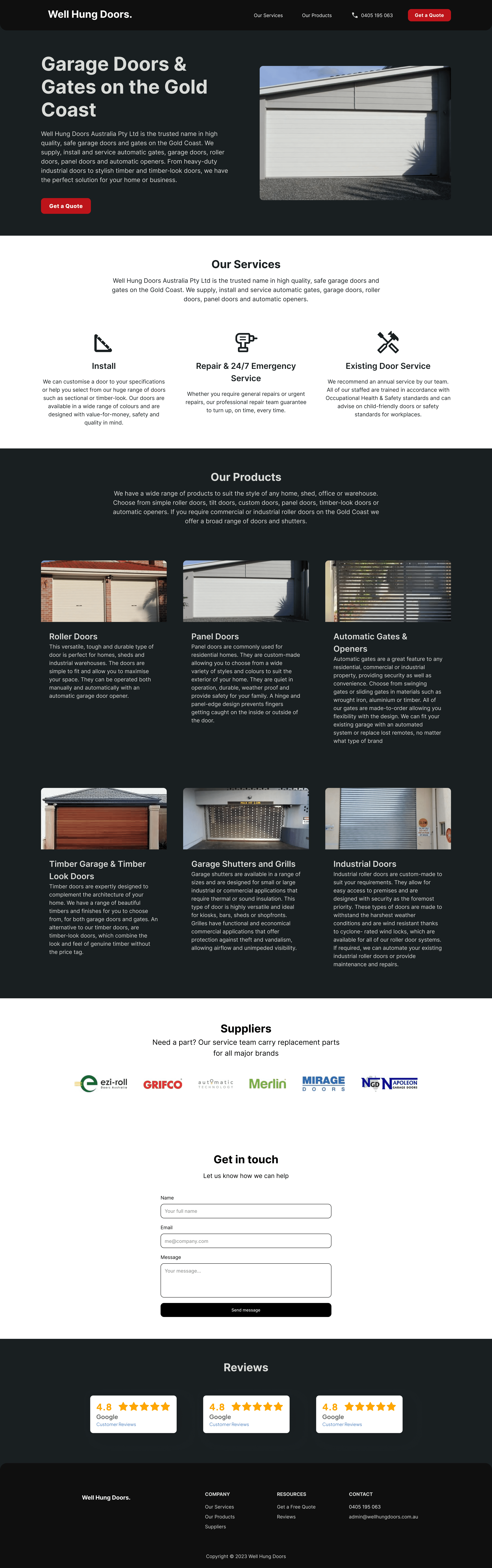 Website designed and made for tradies, construction workers, mechanics