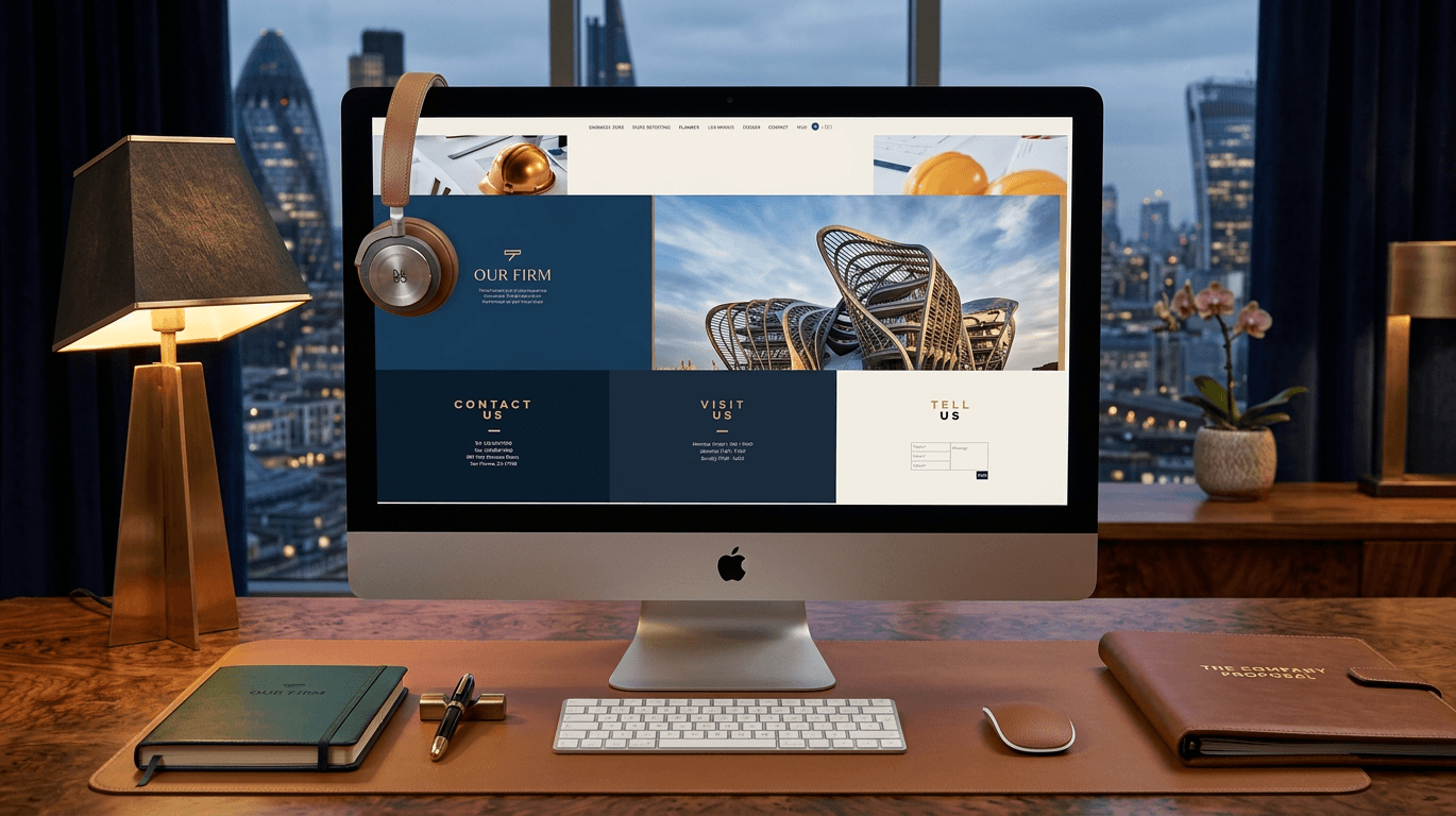 Custom website design with modern UI, responsive layout, and premium branding built to attract and convert high-value clients. 