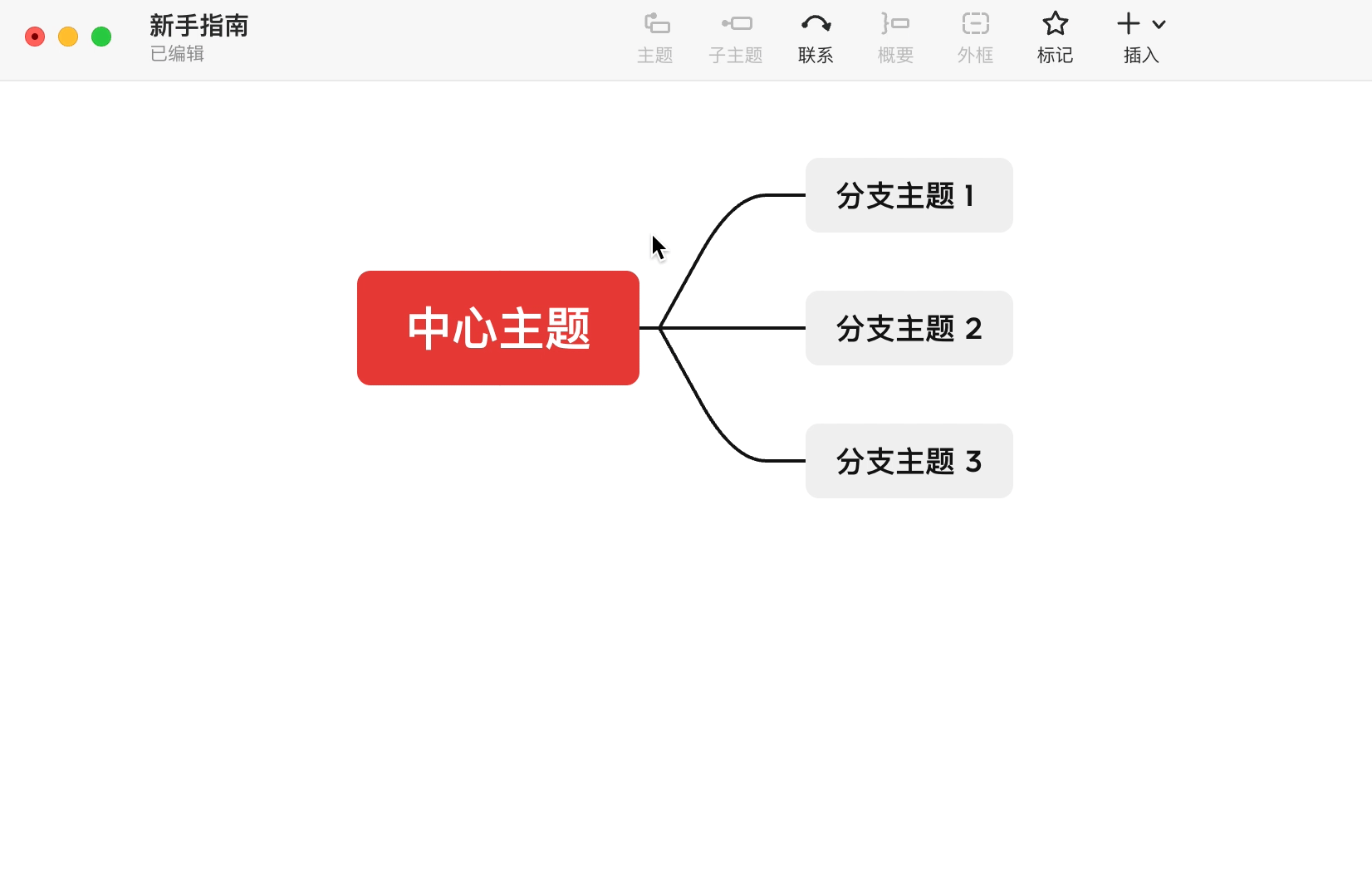 思维导图界面示意图