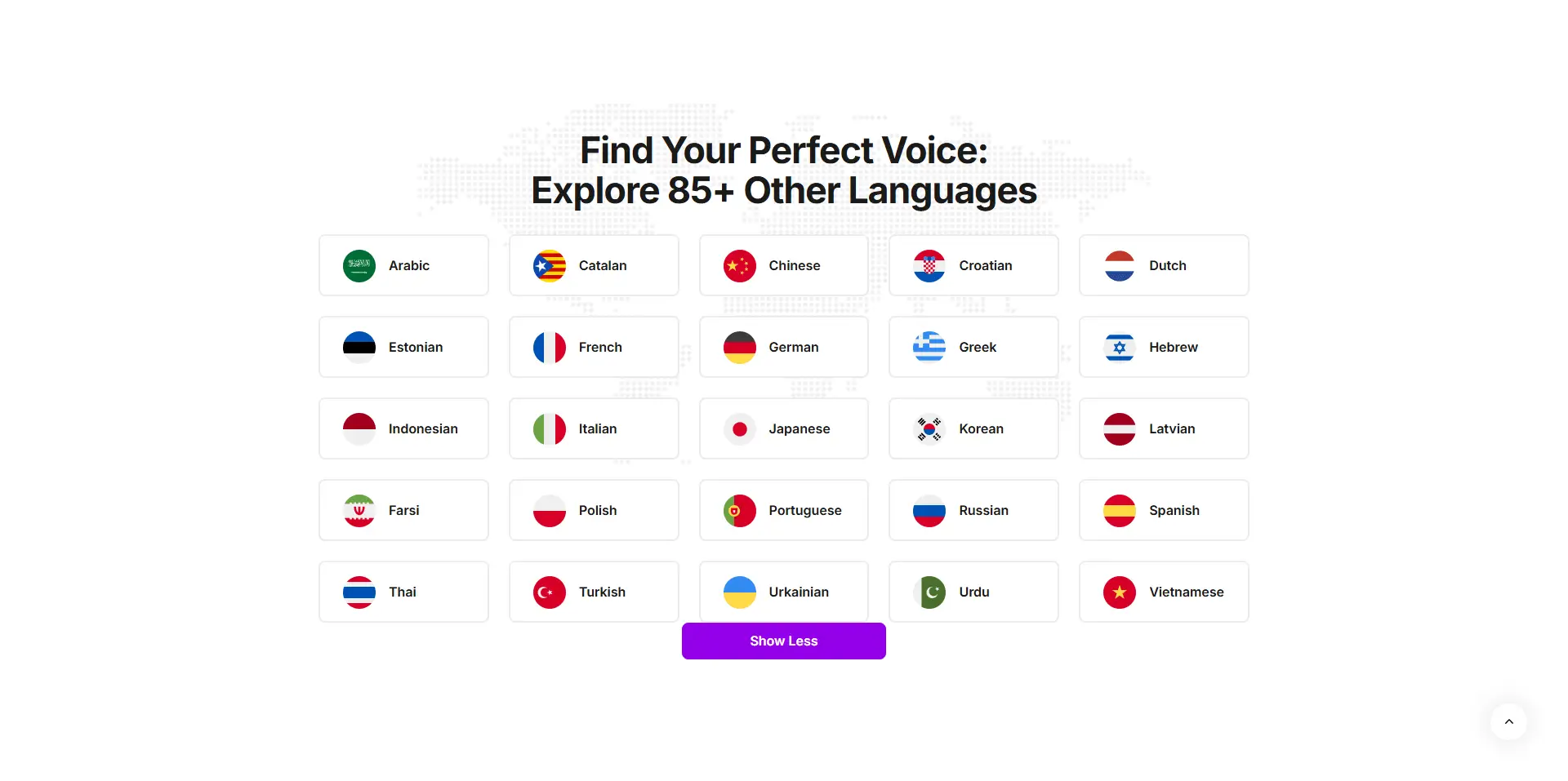 Supported languages list – Salina AI transcription and translation options