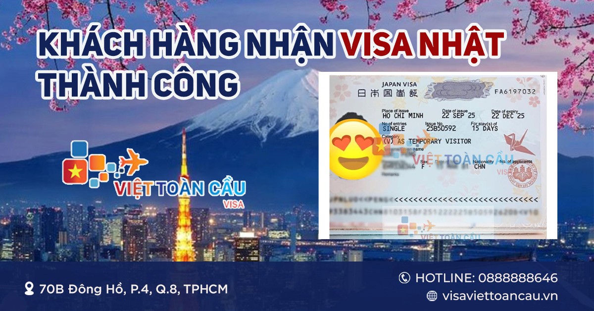 Khách hàng nhận visa Nhật du lịch thành công