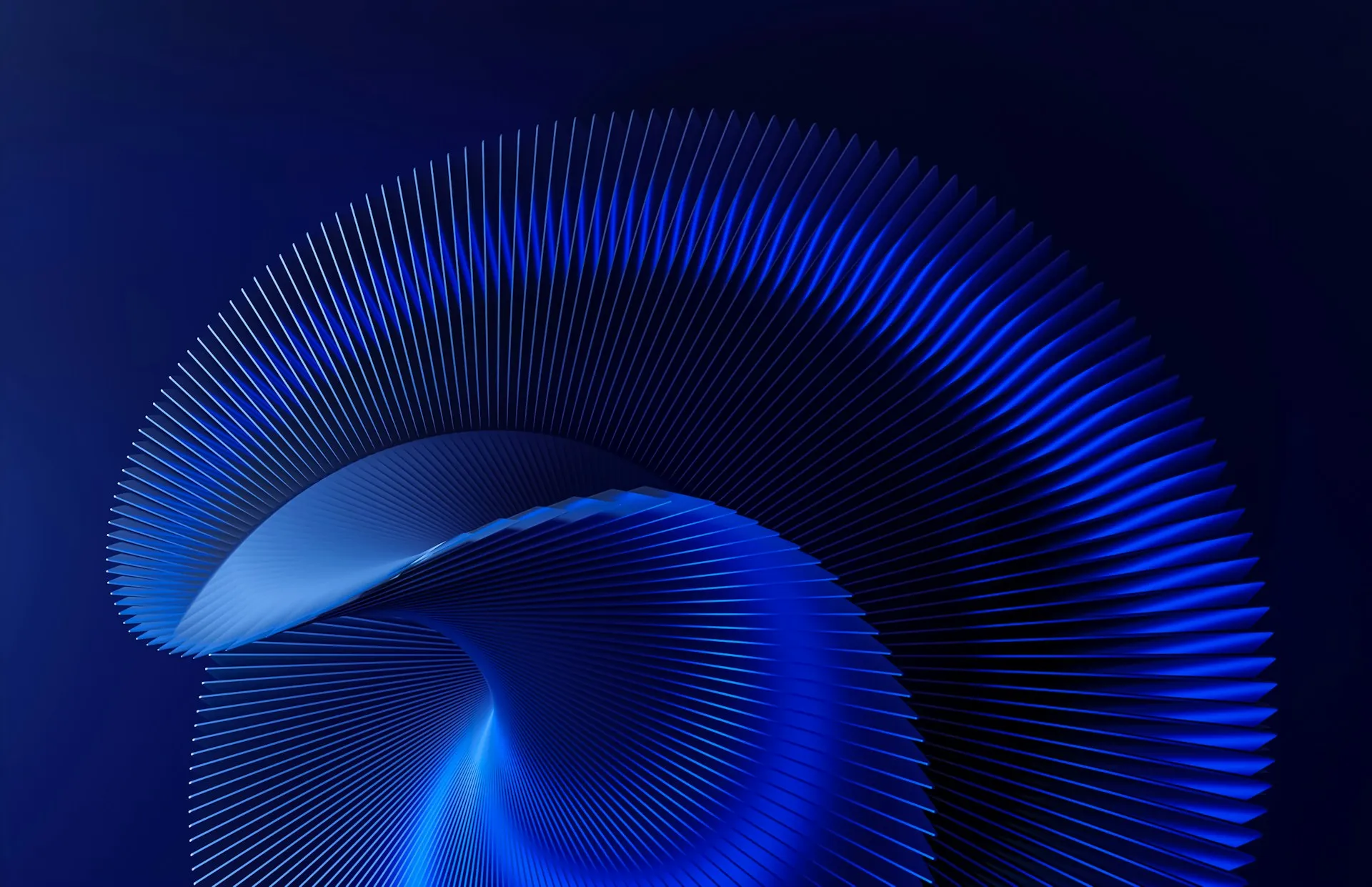Abstract blue spiral shape
