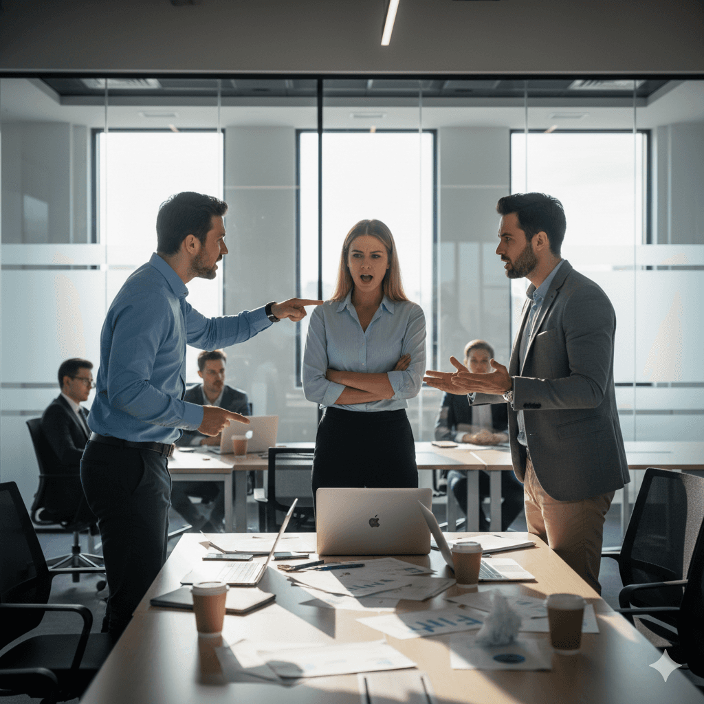 man standing in front of group of men