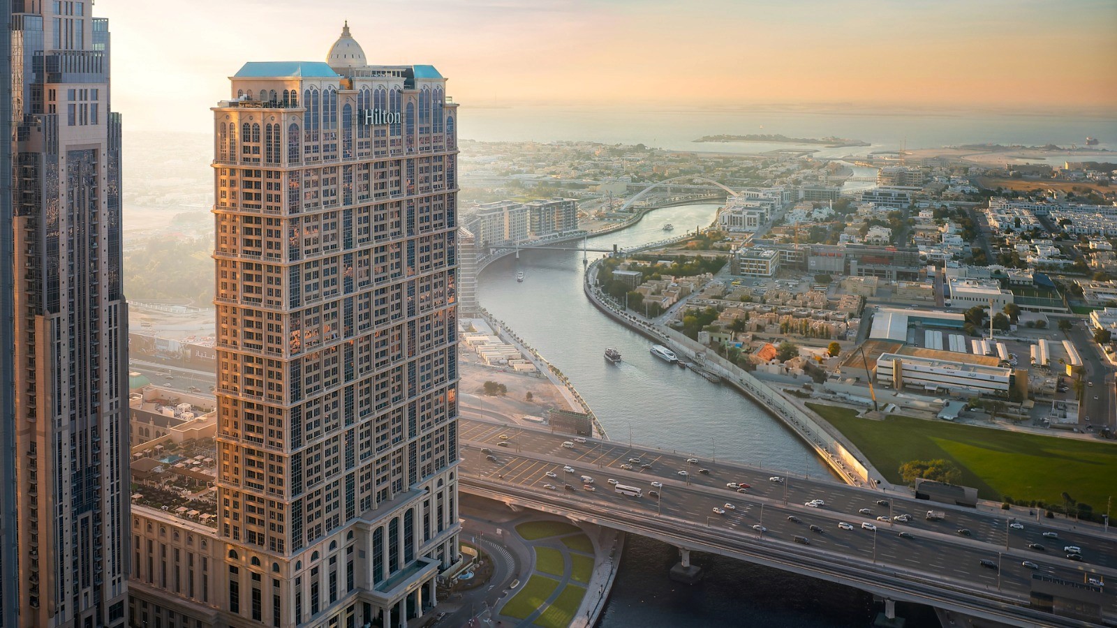 top view of Hilton ,Dubai