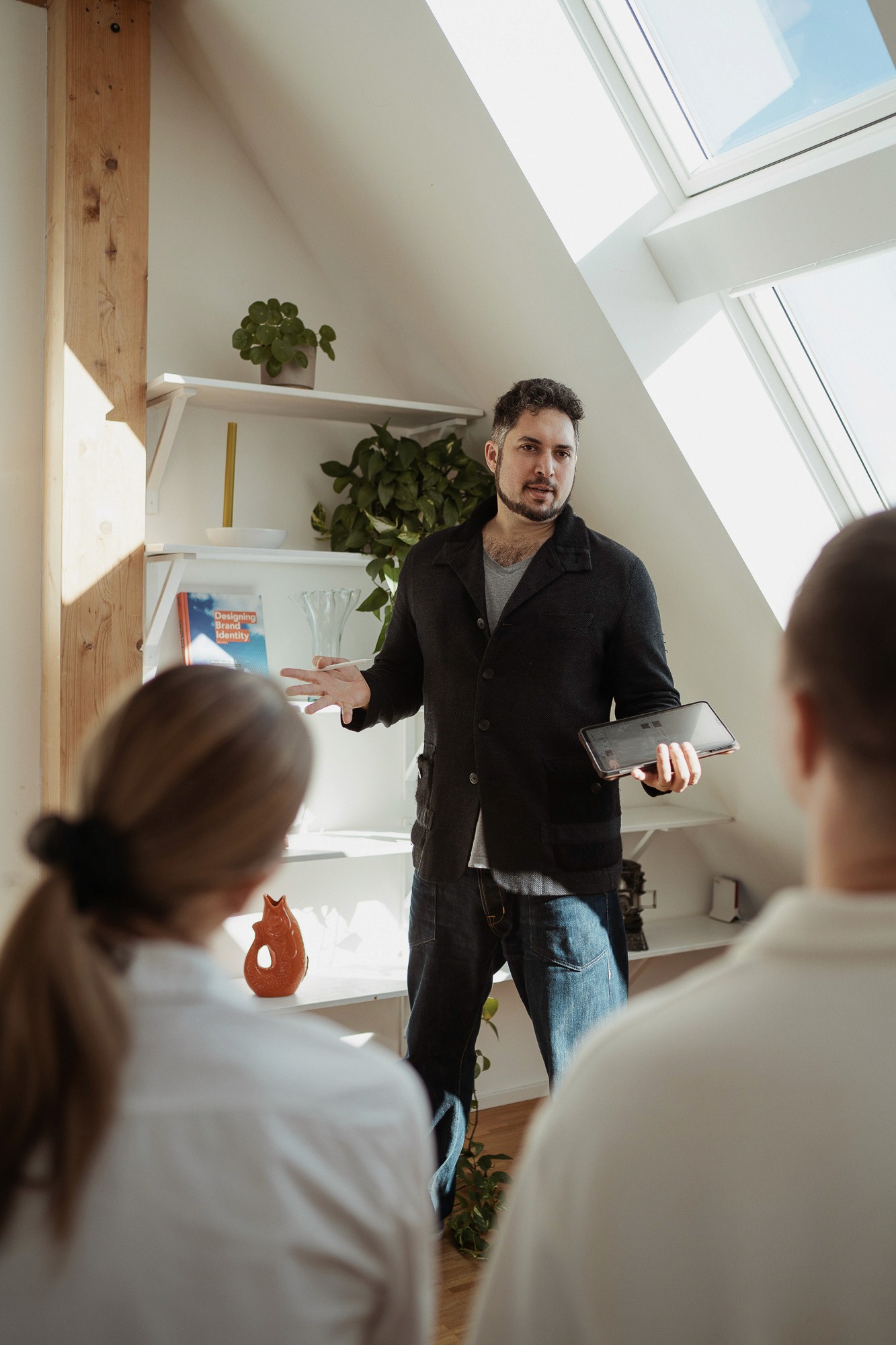 StoryOS founder leading a strategic brand clarity workshop with startup founders