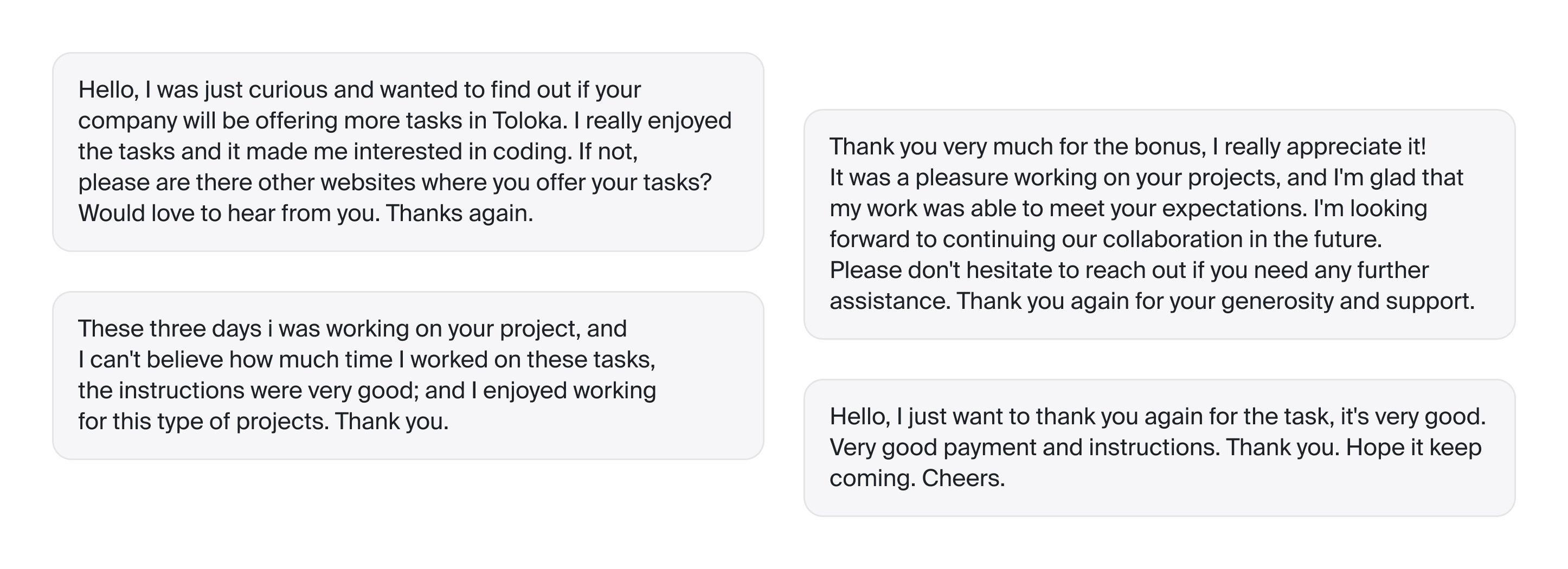 Tolokers feedback 