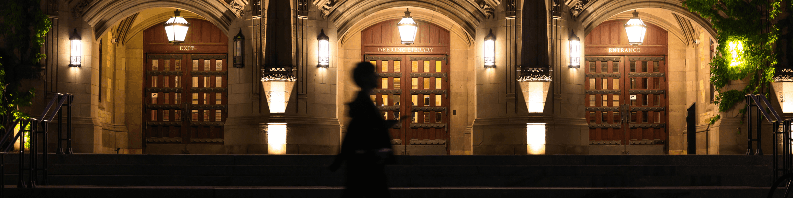 Deering at Night at Northwestern University