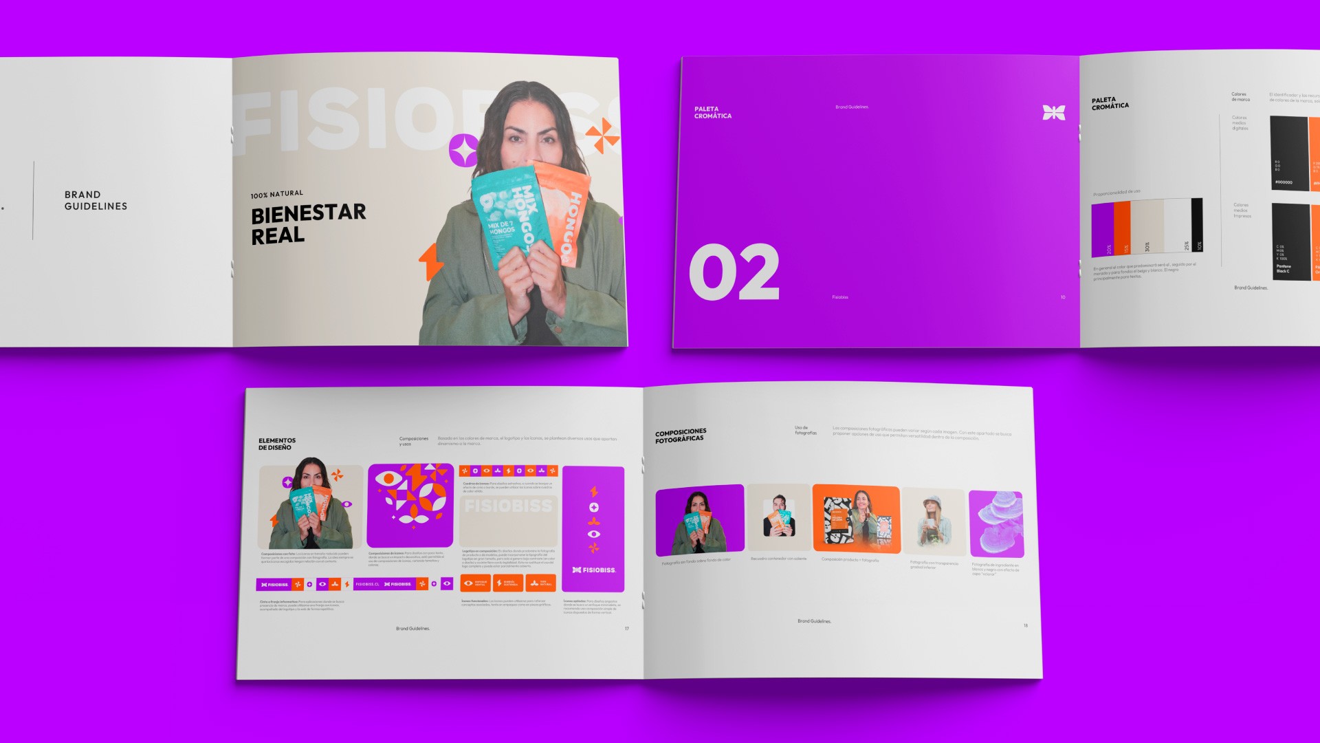 Proceso creativo de branding para fisiobiss