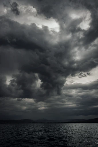 Storm over open water