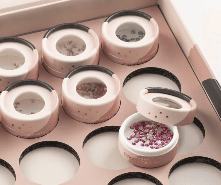 Glamora beauty packaging system across nail cosmetics and accessories