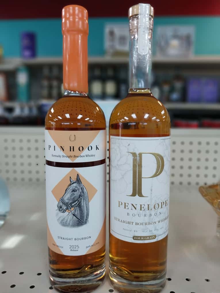bourbon on shelf in Luci Lu Liquor