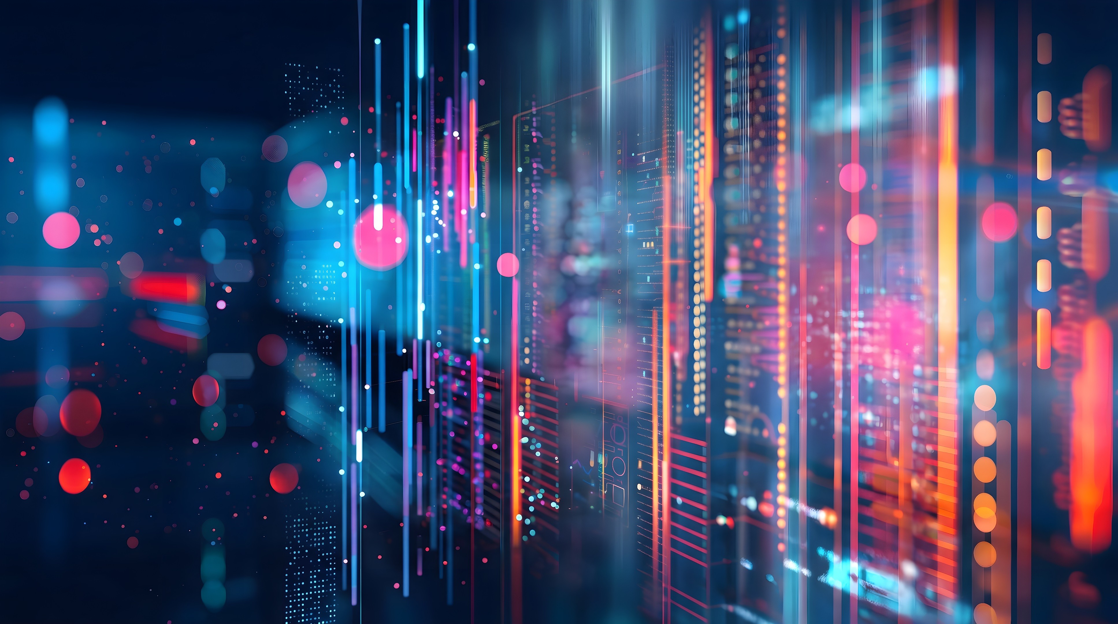 Abstrakte mehrschichtige Datenvisualisierung, die Risikosignale, Unsicherheit, Priorisierung und entscheidungsreife Risikoinformationen darstellt.