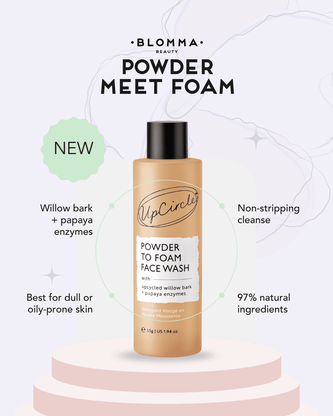 Beauty product launch social post