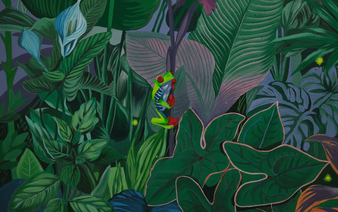 Blue chemical Solution beaker