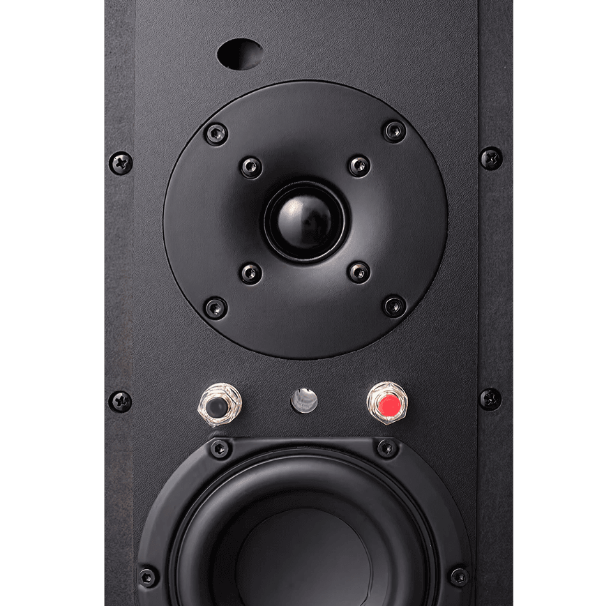 Speaker with woofer, tweeter, and terminals