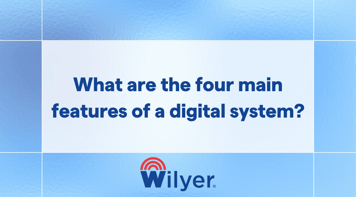 What are the four main features of a digital signage system?