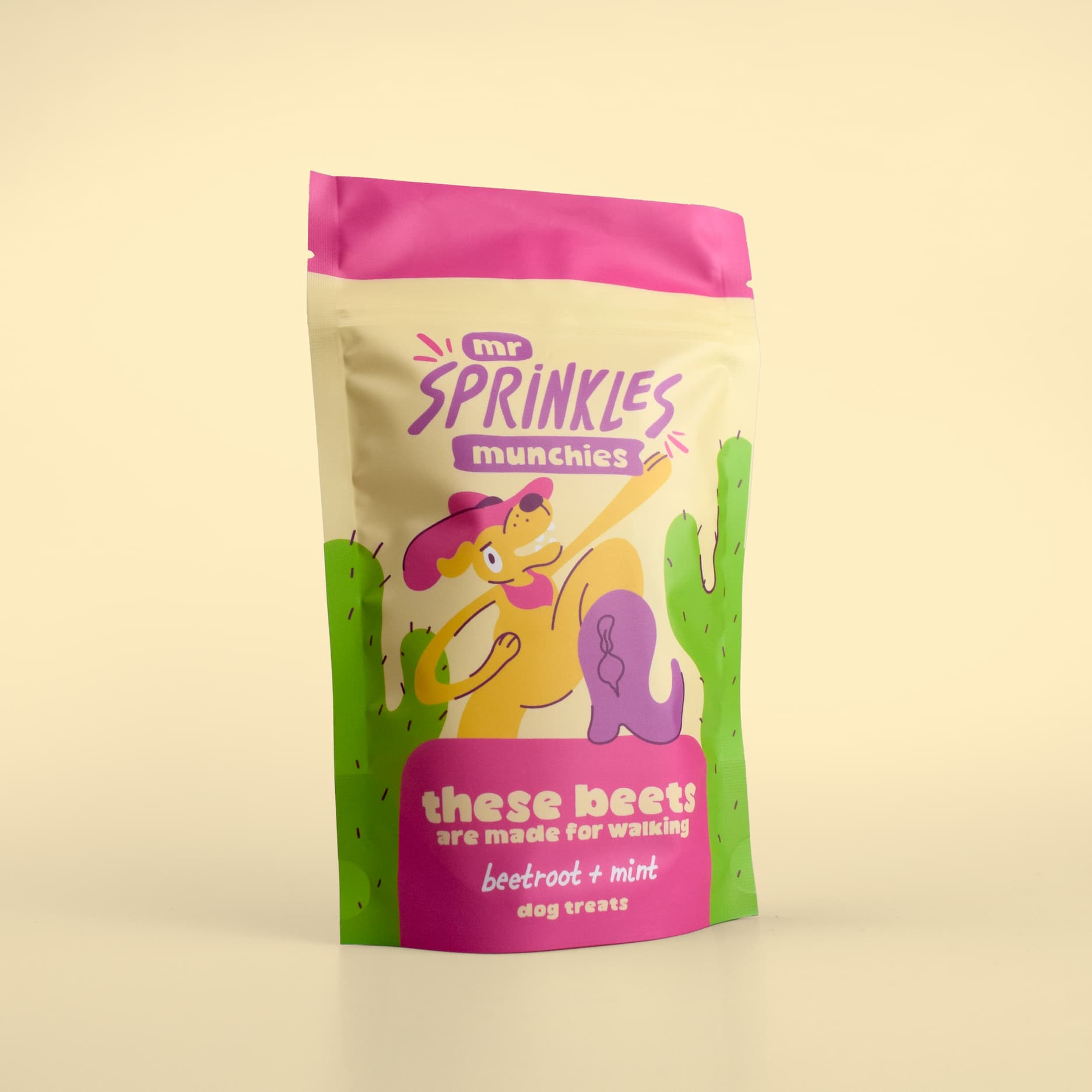 Photo shot of packaging - sweet potato & turmeric dog treats