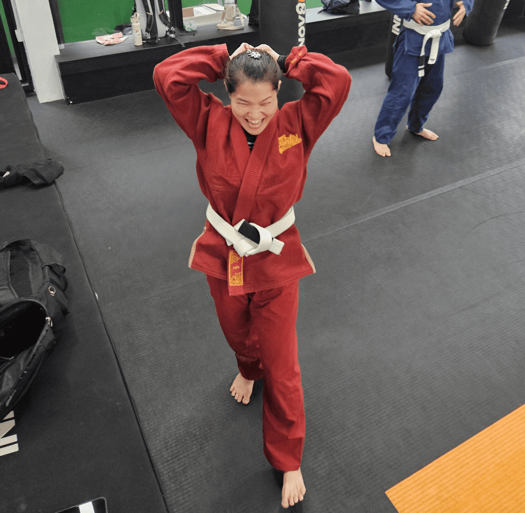 Female BJJ student