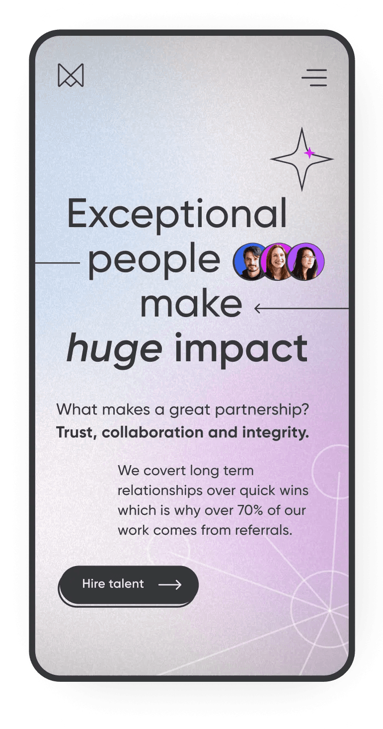 Montash website design mobile example 2