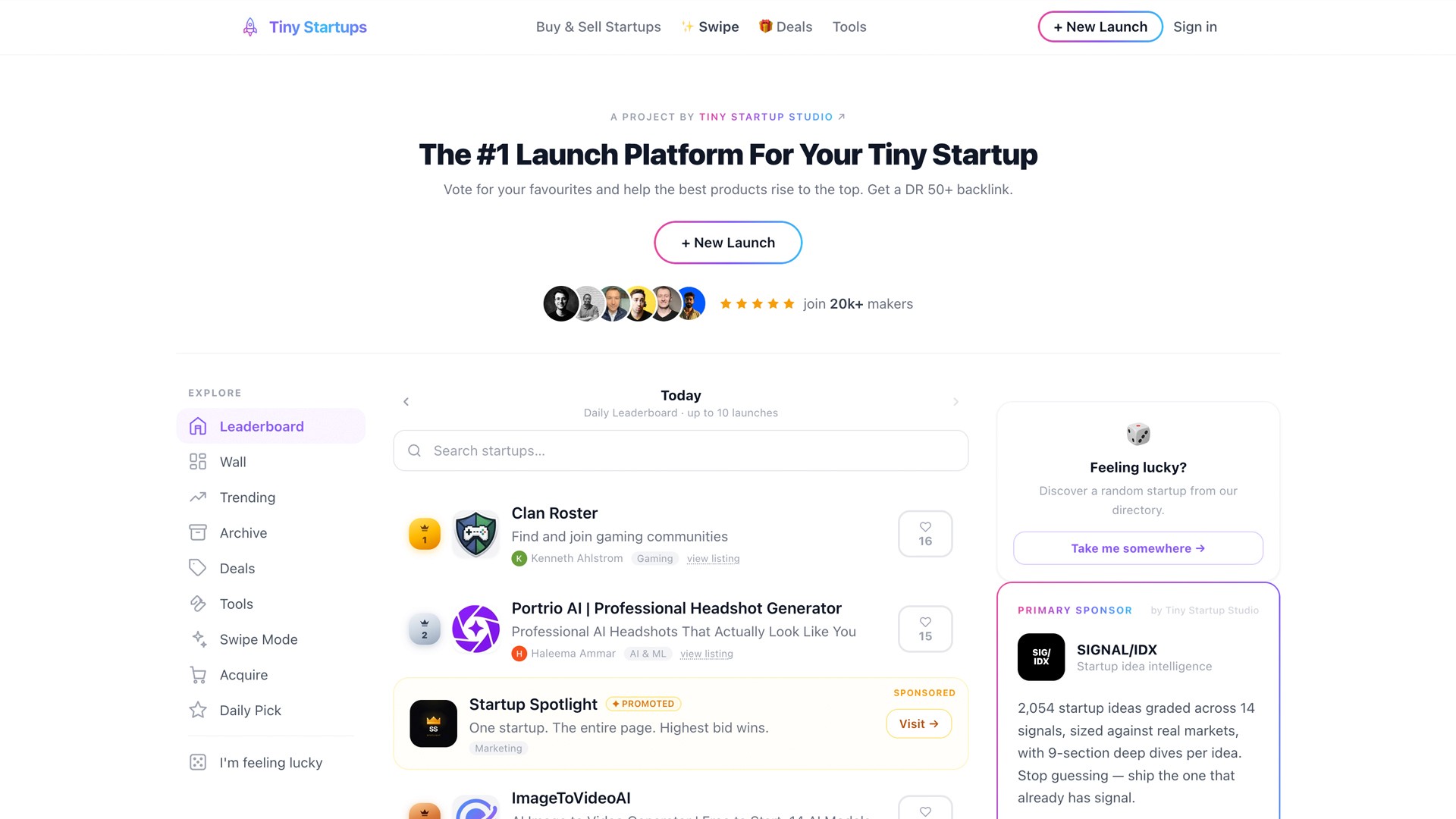 tiny startups