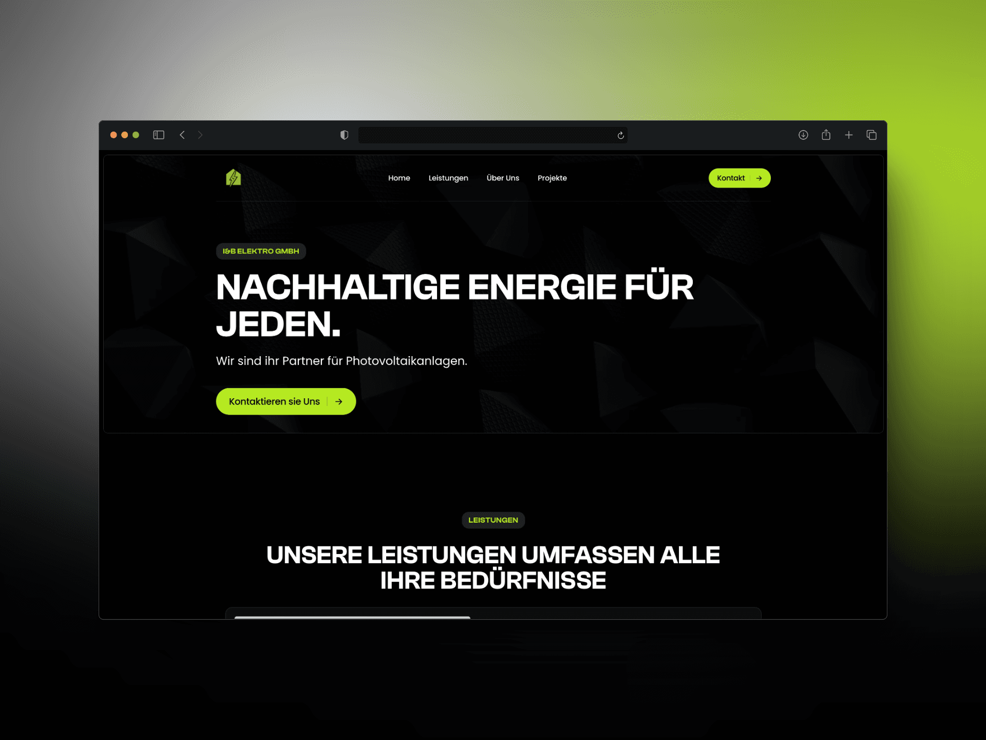 I&B Elektro Home-Page