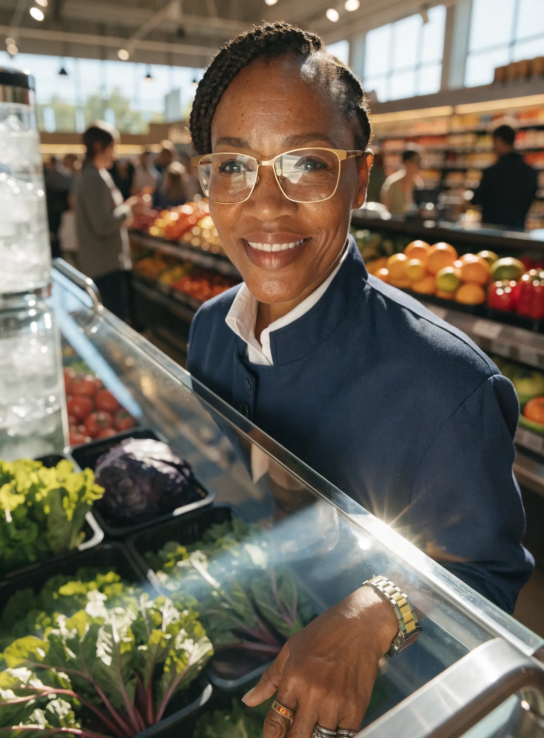 Une femme manager de franchise en France