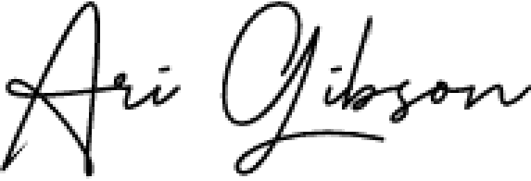 Ari Gellicrist signature in elegant cursive, Valley AI's LinkedIn automation innovation example.