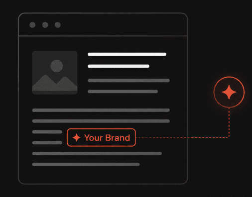 SaaS brand mentioned within relevant content visible in search results and AI-generated answers
