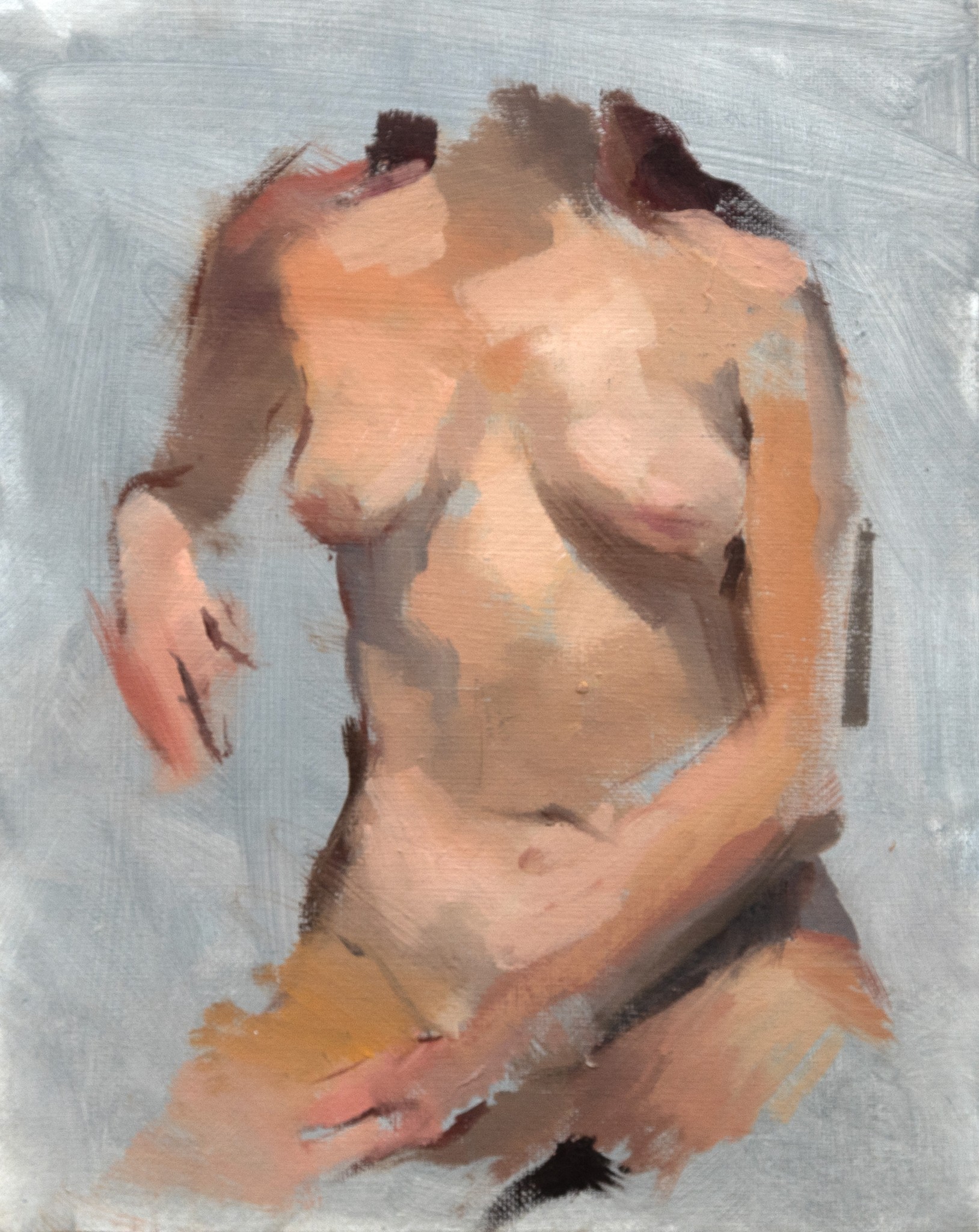 Desnudo IV Óleo sobre lienzo encolado a tabla 25,4x20,3 cm