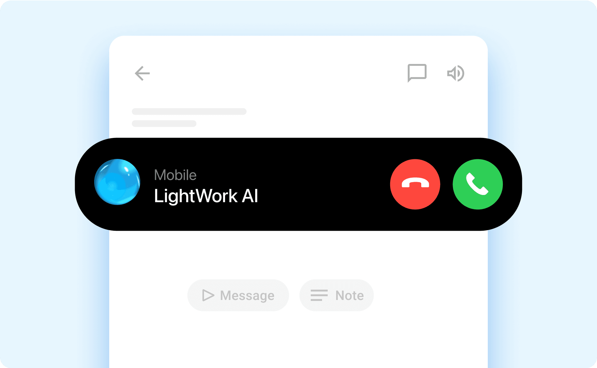 LightWork AI phone call image