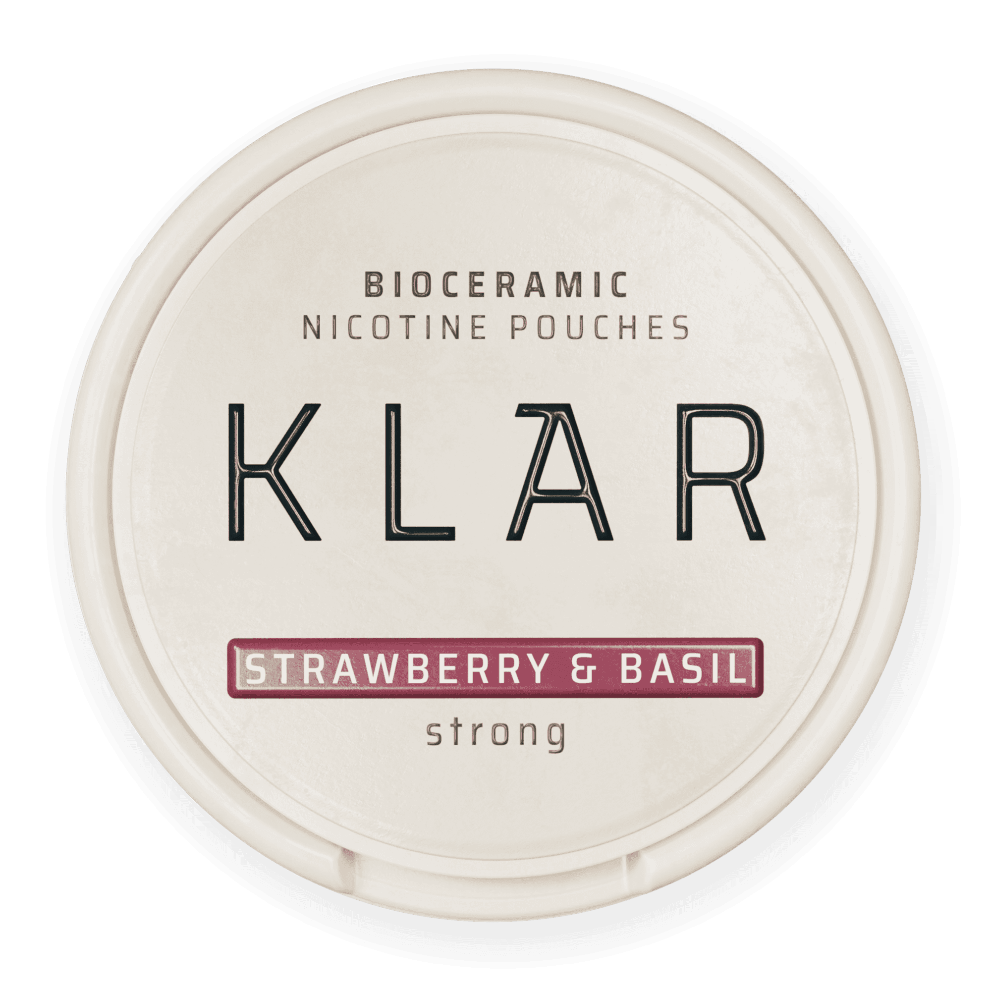 KLAR Bioceramic nicotine pouches in strawberry & basil