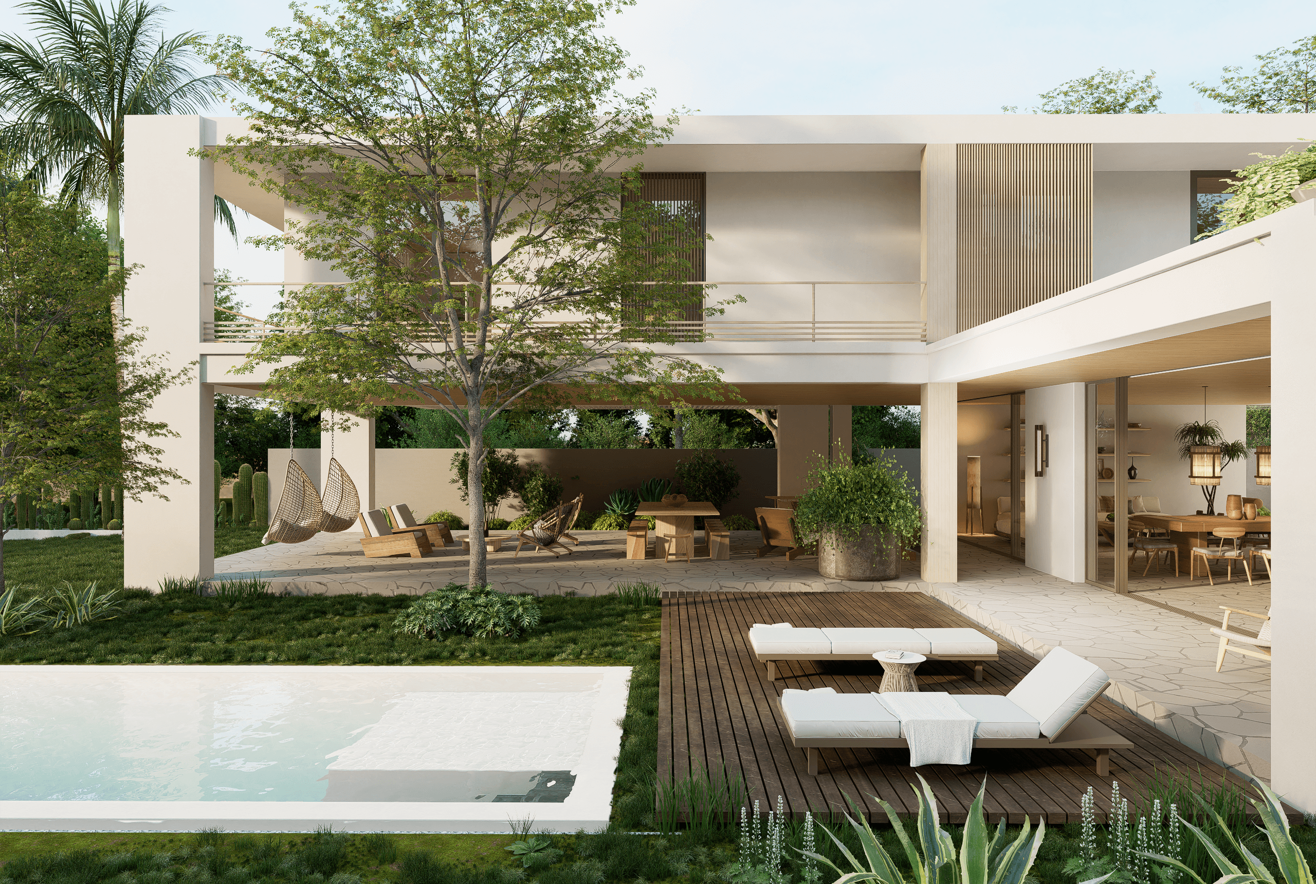 Two-level contemporary beach house with pool — TW House by Hurtado Arquitectos, Aposentillo Nicaragua