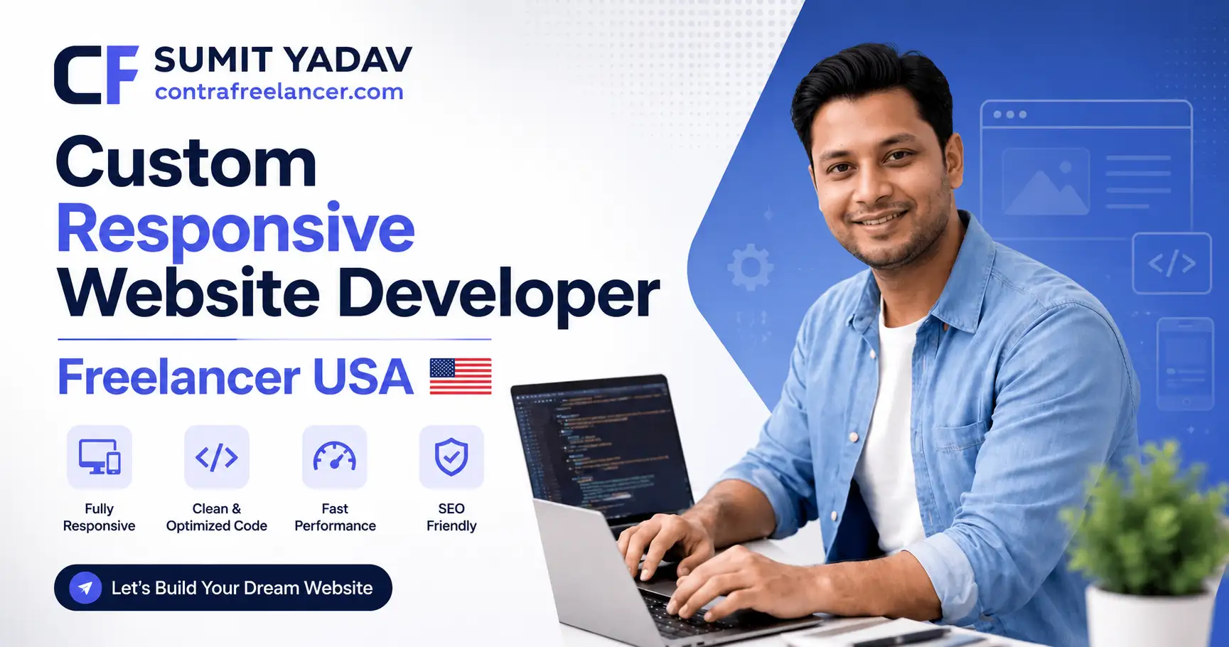 Custom Responsive Website Developer Freelancer USA