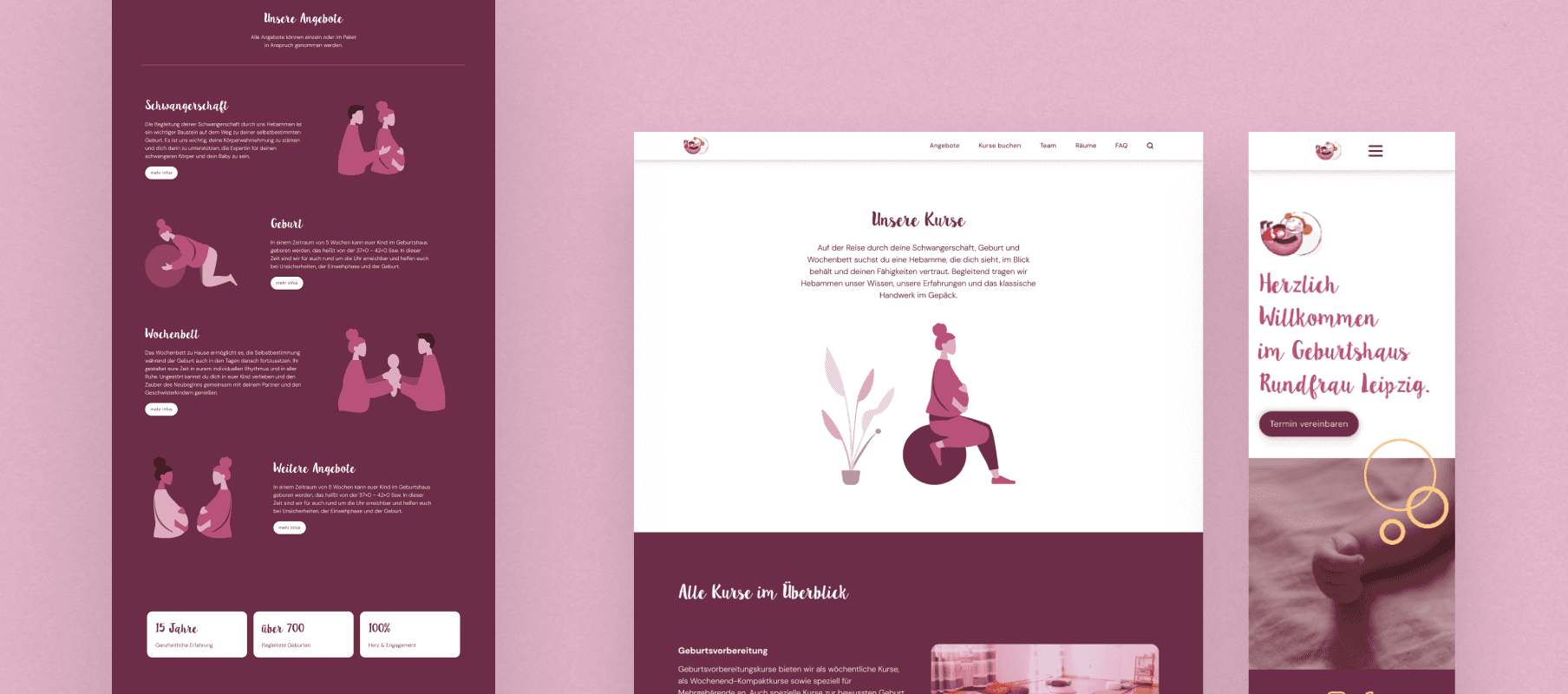 UI Design Geburtshaus Rundfrau