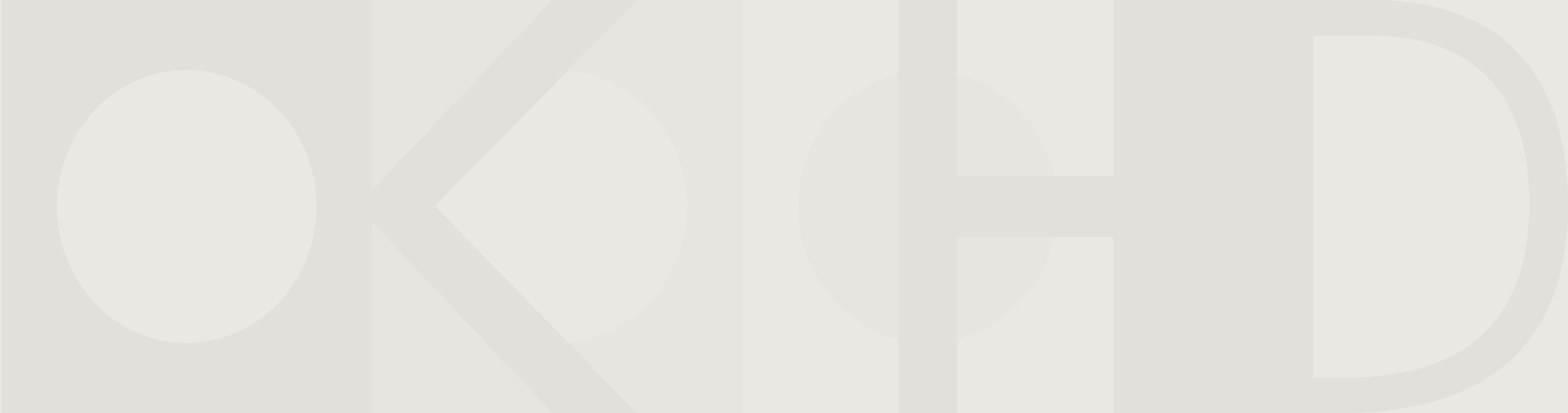 OKFD light gray logo features rounded edges with subtle design elements.