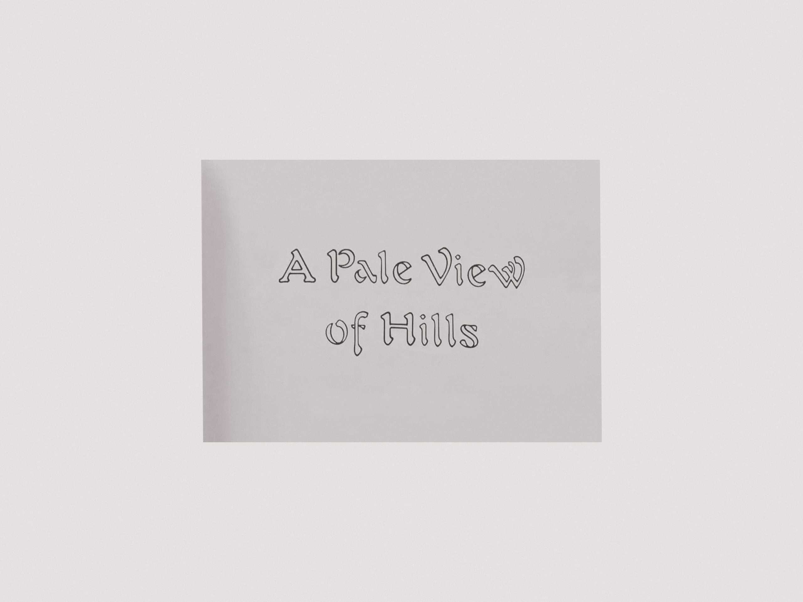A Pale View of Hills - Kazuo ishiguro book cover