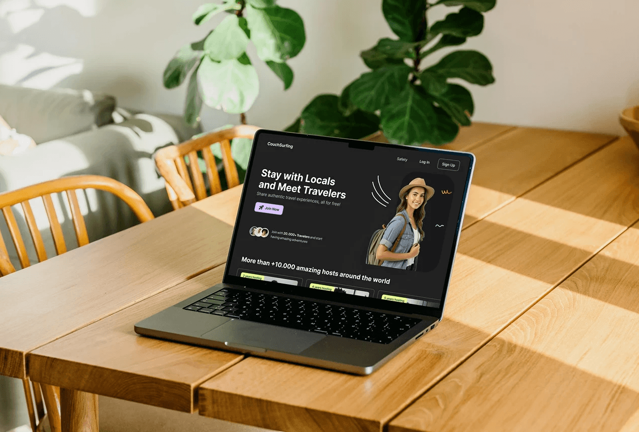 Project showcase laptop mockup