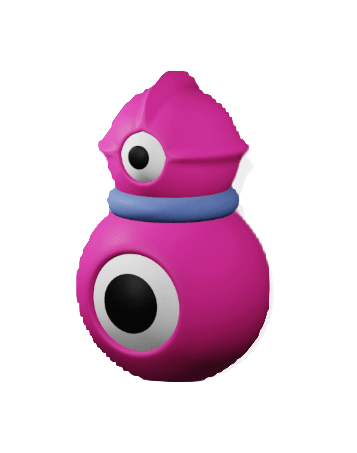 Pip, a pink 3D mascot character