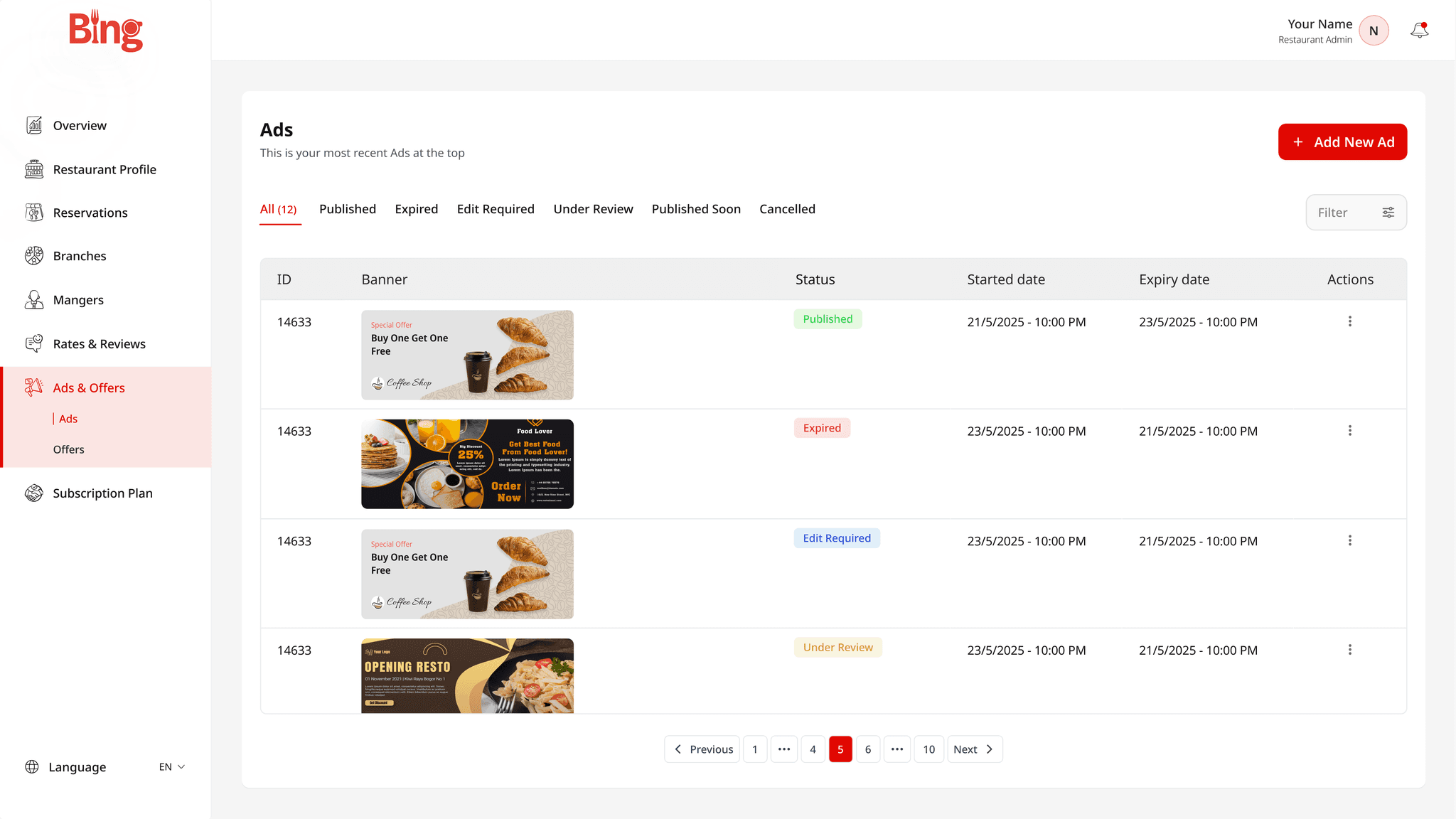 An image of Freelio's project ui
