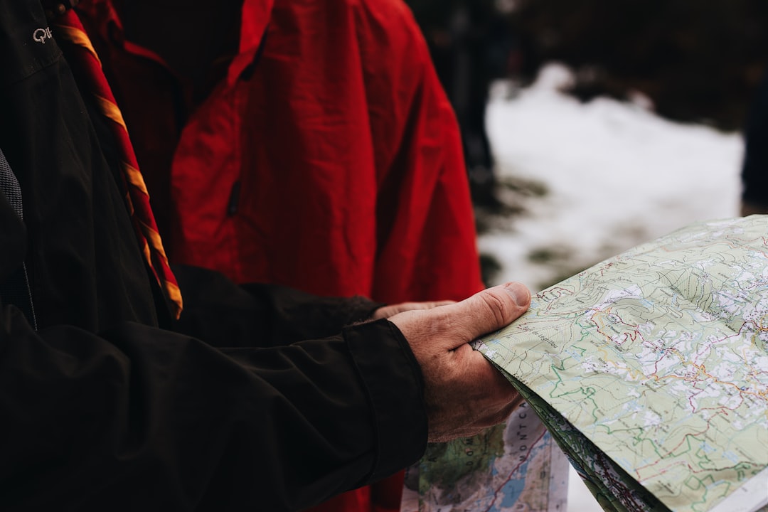 a person holding a map
