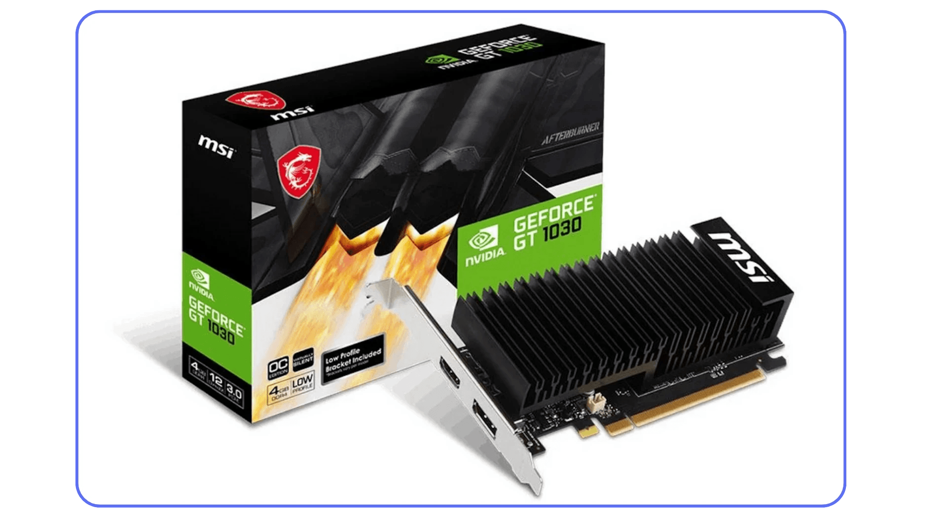 Compact Nvidia GT 1030 GPU for basic DaVinci Resolve projects