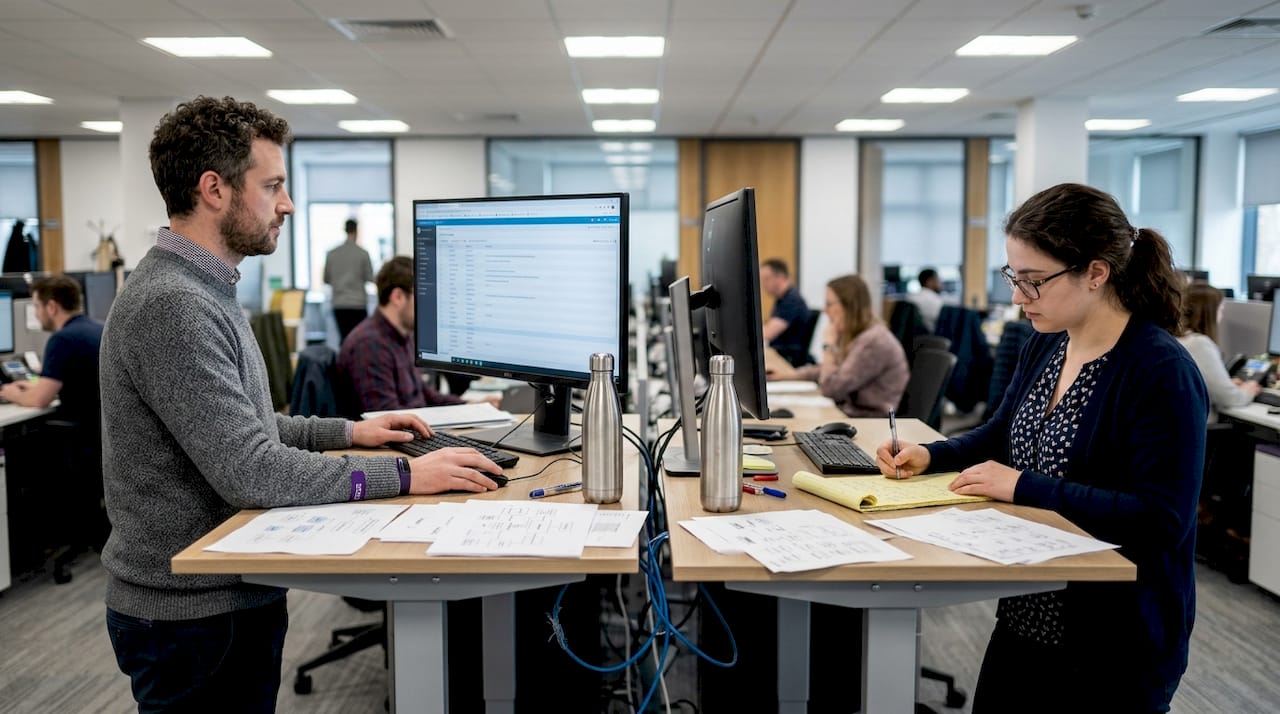 IT analysts manage shared enterprise database