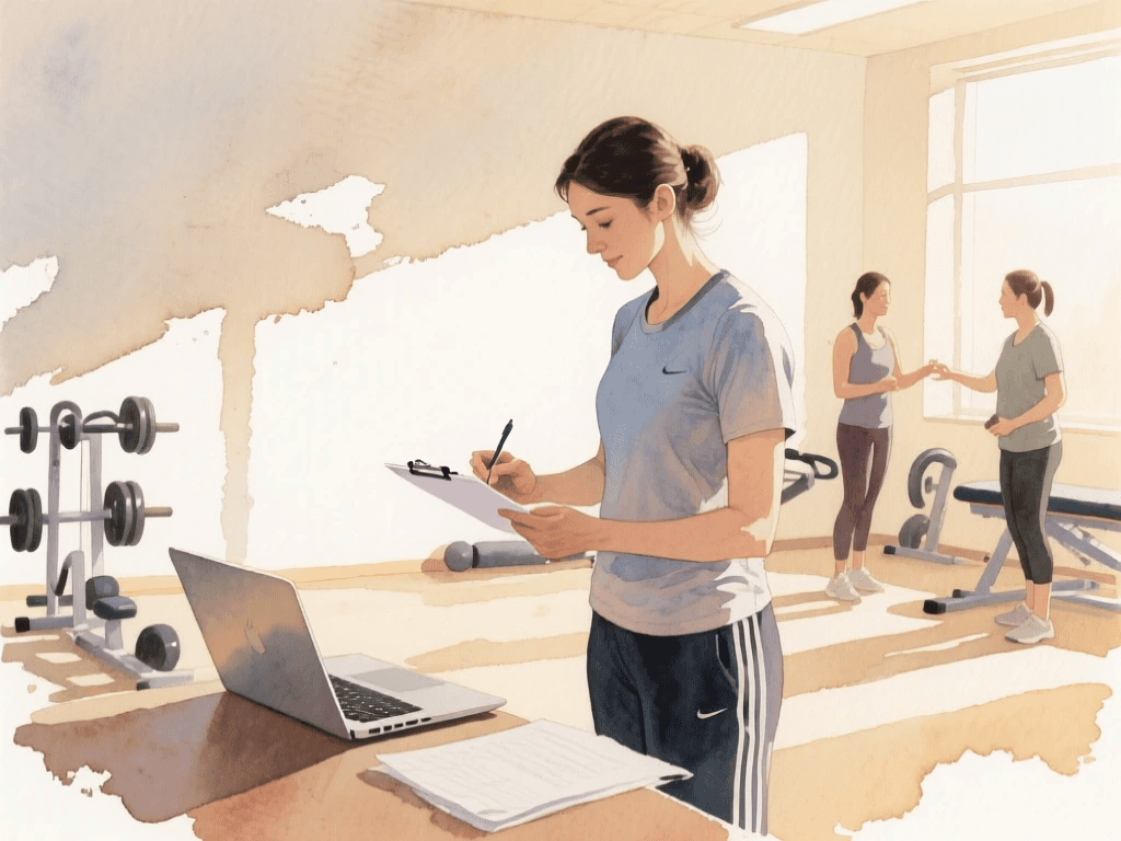 A physiotherapist works effortlessly and manages all her tasks seamlessly. 