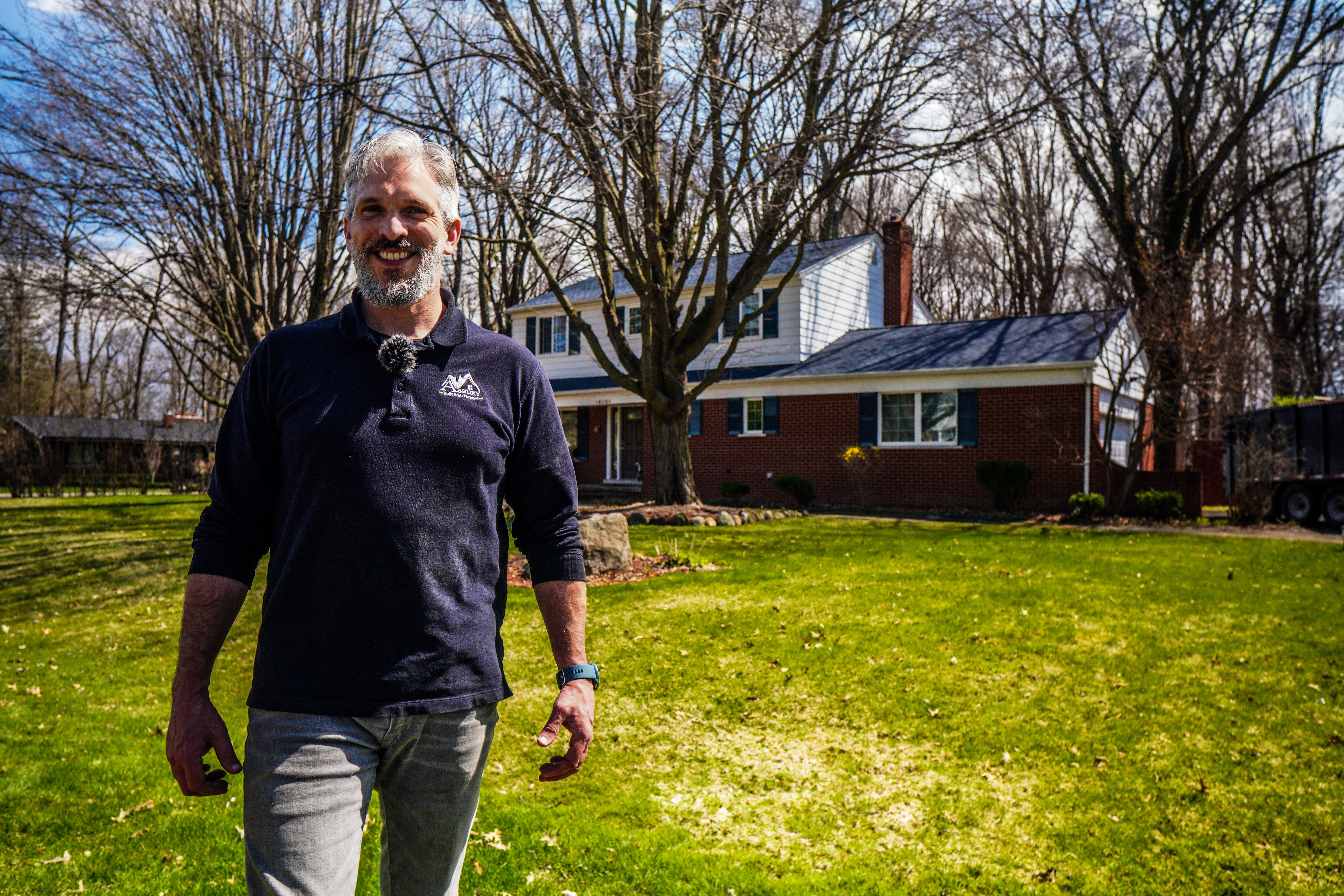 Asbury team member at a completed residential project