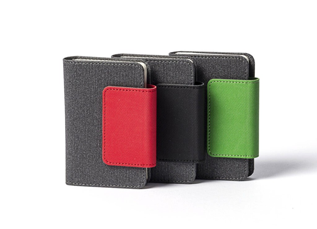 Pocket notebook with magnetic closure custom branded