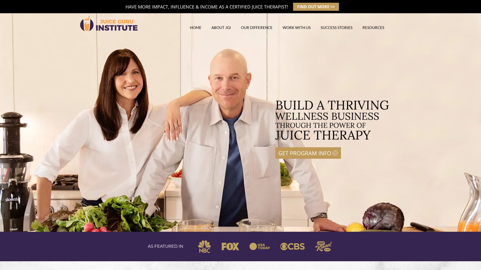 Juice Guru website