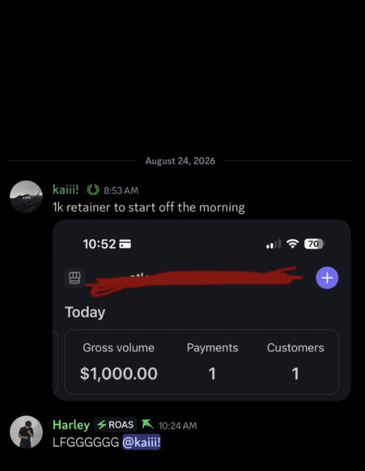 1k retainer to start off the morning